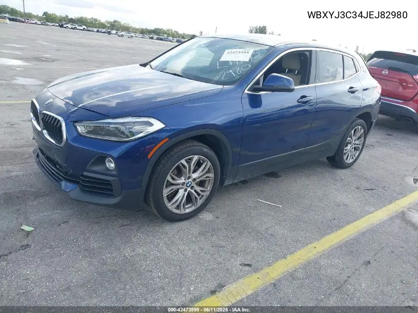 2018 BMW X2 Sdrive28I VIN: WBXYJ3C34JEJ82980 Lot: 42473599