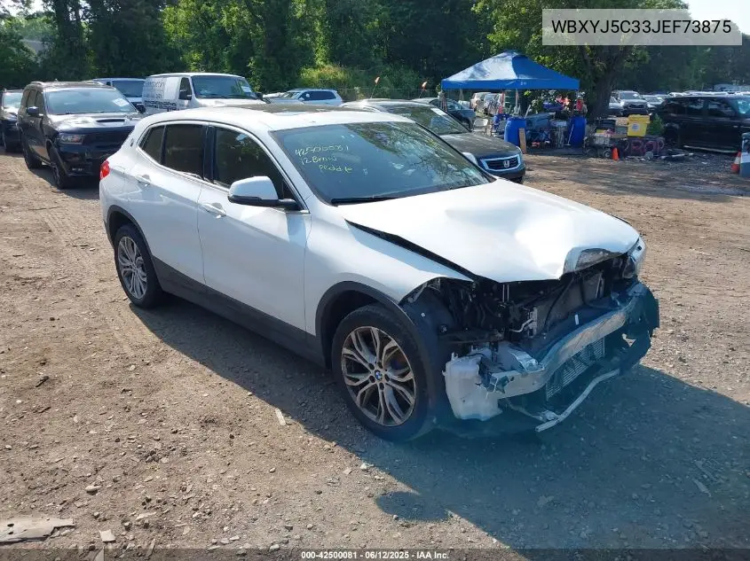 2018 BMW X2 xDrive28I VIN: WBXYJ5C33JEF73875 Lot: 42500081