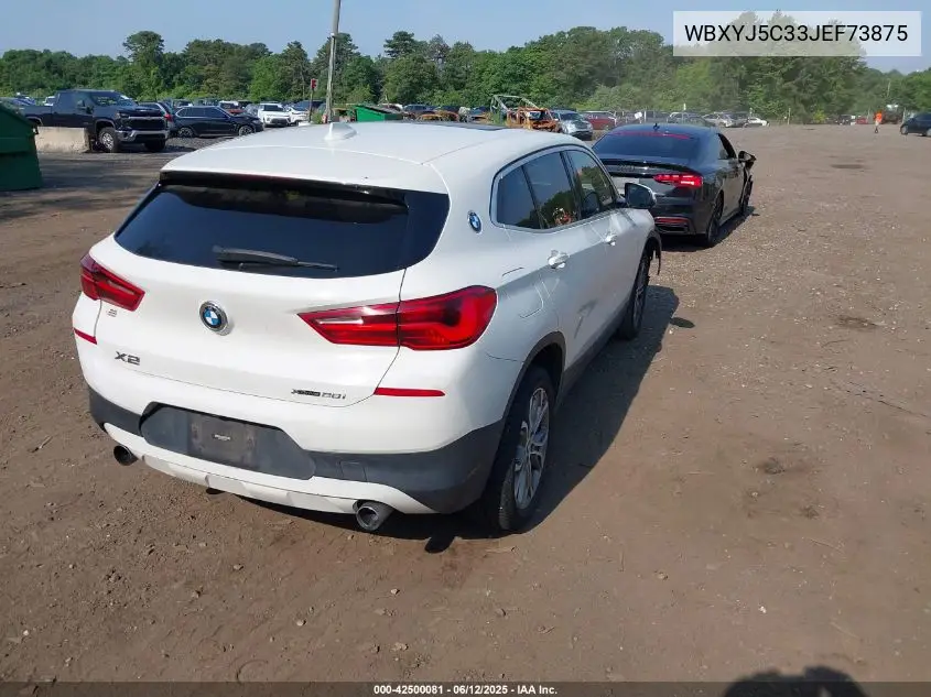 2018 BMW X2 xDrive28I VIN: WBXYJ5C33JEF73875 Lot: 42500081