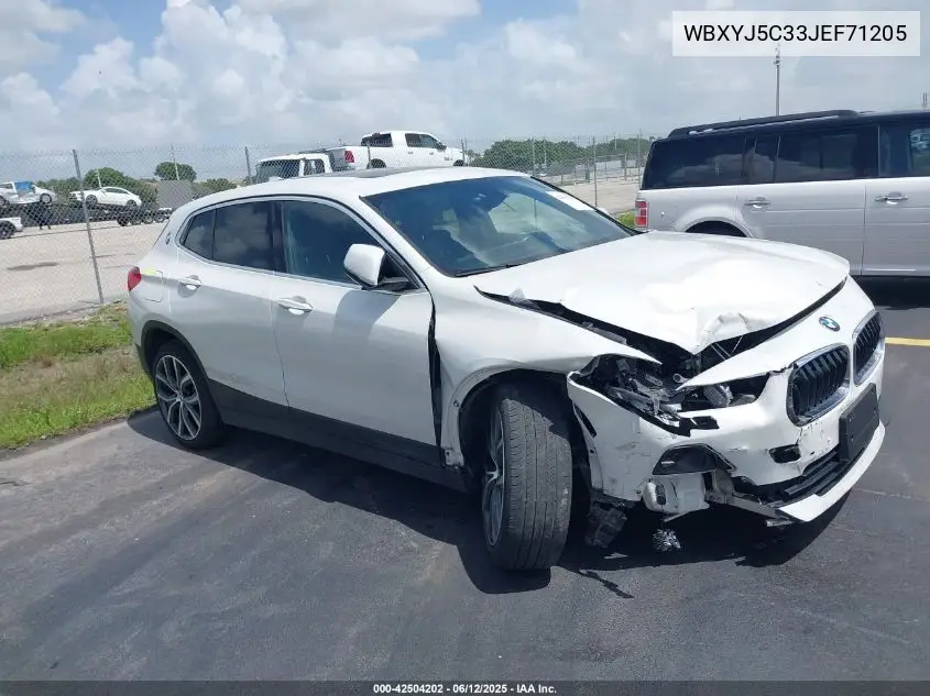 2018 BMW X2 xDrive28I VIN: WBXYJ5C33JEF71205 Lot: 42504202