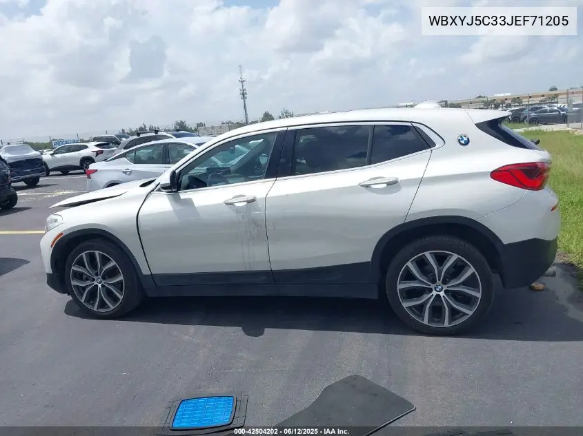 2018 BMW X2 xDrive28I VIN: WBXYJ5C33JEF71205 Lot: 42504202