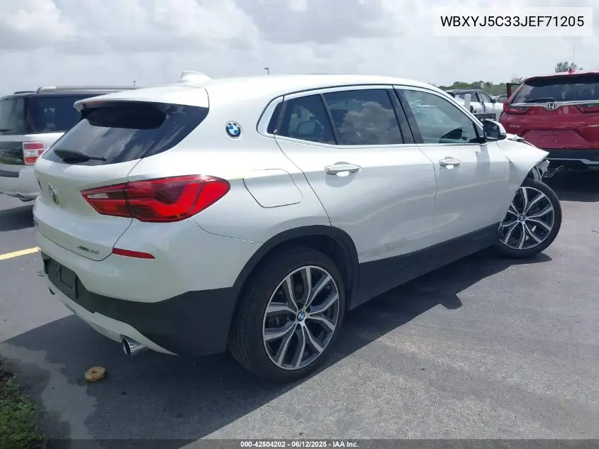 2018 BMW X2 xDrive28I VIN: WBXYJ5C33JEF71205 Lot: 42504202