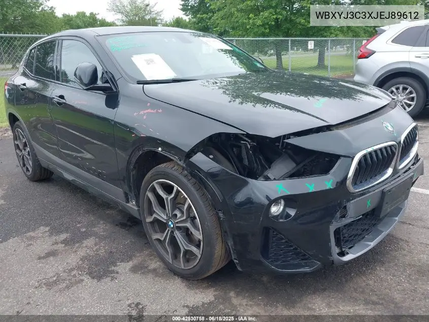 2018 BMW X2 Sdrive28I VIN: WBXYJ3C3XJEJ89612 Lot: 42530758