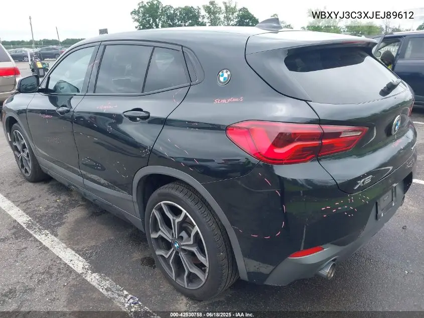 2018 BMW X2 Sdrive28I VIN: WBXYJ3C3XJEJ89612 Lot: 42530758