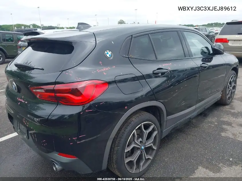 2018 BMW X2 Sdrive28I VIN: WBXYJ3C3XJEJ89612 Lot: 42530758