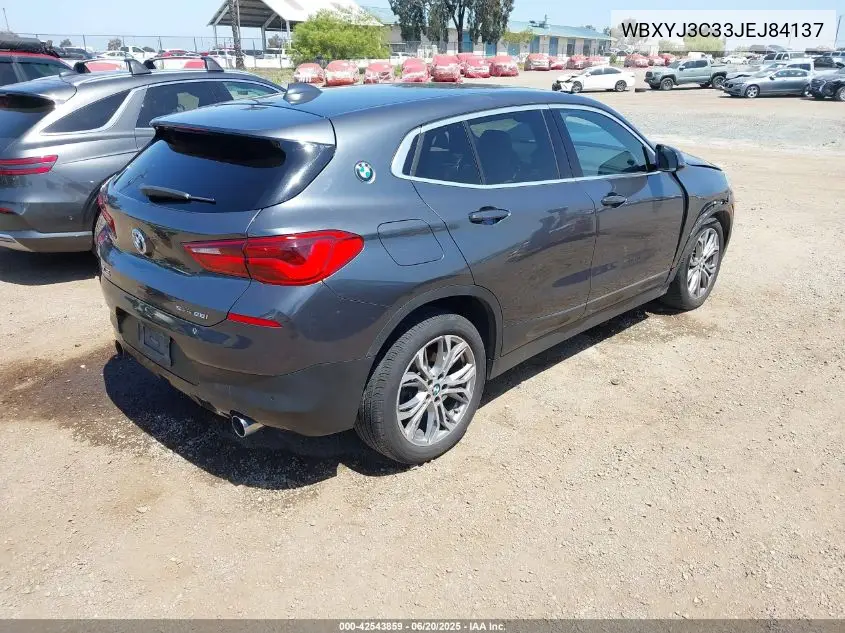 2018 BMW X2 Sdrive28I VIN: WBXYJ3C33JEJ84137 Lot: 42543859
