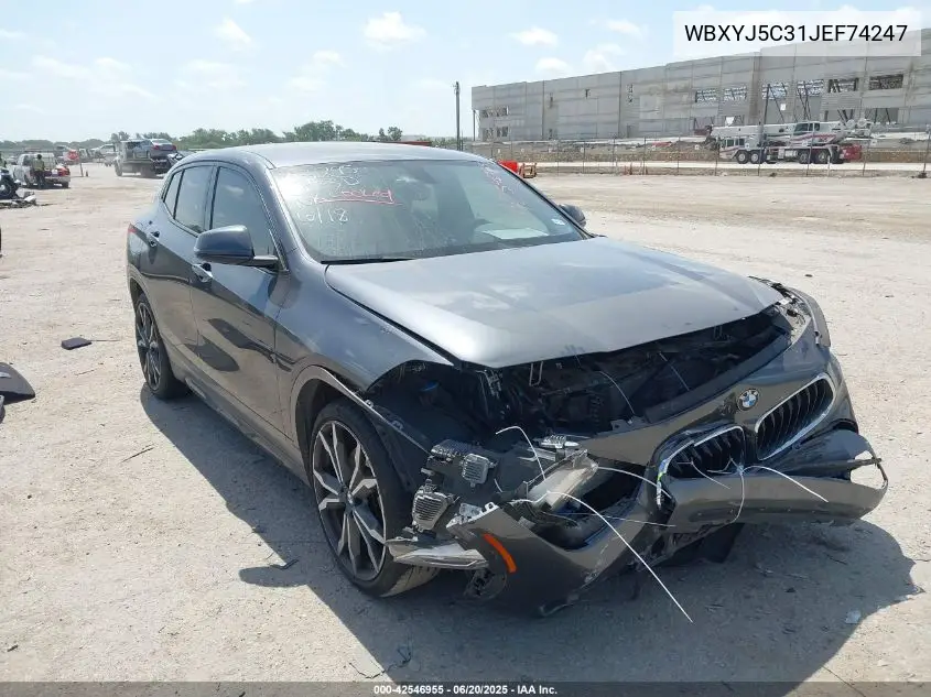 2018 BMW X2 xDrive28I VIN: WBXYJ5C31JEF74247 Lot: 42546955
