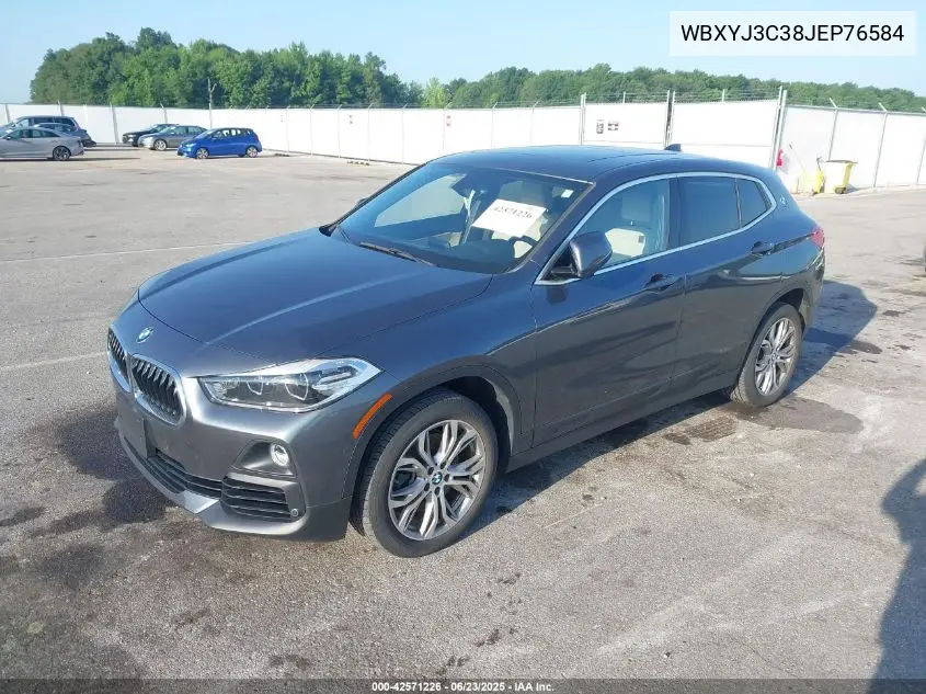 2018 BMW X2 Sdrive28I VIN: WBXYJ3C38JEP76584 Lot: 42571226