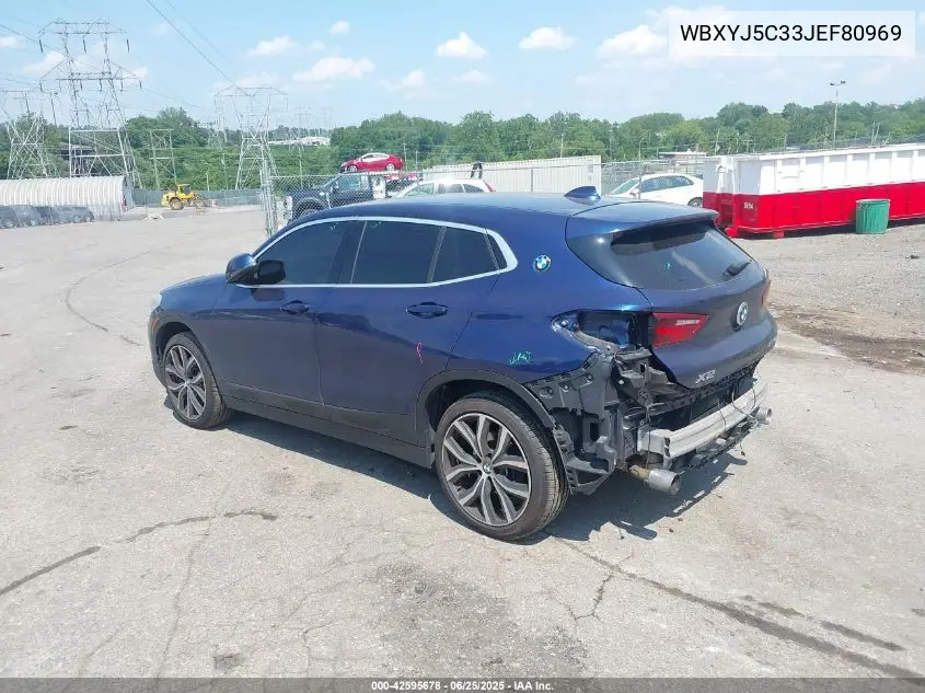 2018 BMW X2 xDrive28I VIN: WBXYJ5C33JEF80969 Lot: 42595678