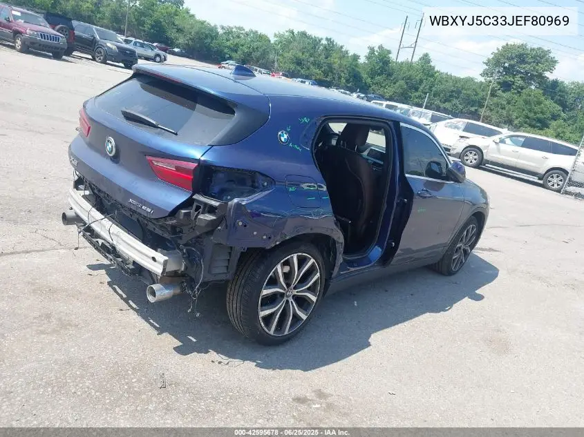 2018 BMW X2 xDrive28I VIN: WBXYJ5C33JEF80969 Lot: 42595678