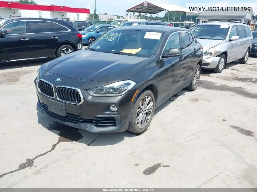 2018 BMW X2 xDrive28I VIN: WBXYJ5C34JEF81399 Lot: 42627594