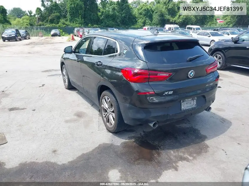 2018 BMW X2 xDrive28I VIN: WBXYJ5C34JEF81399 Lot: 42627594