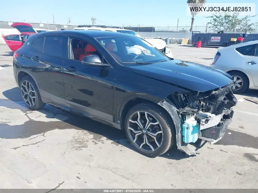 2018 BMW X2 Sdrive28I VIN: WBXYJ3C34JEJ82851 Lot: 42672901