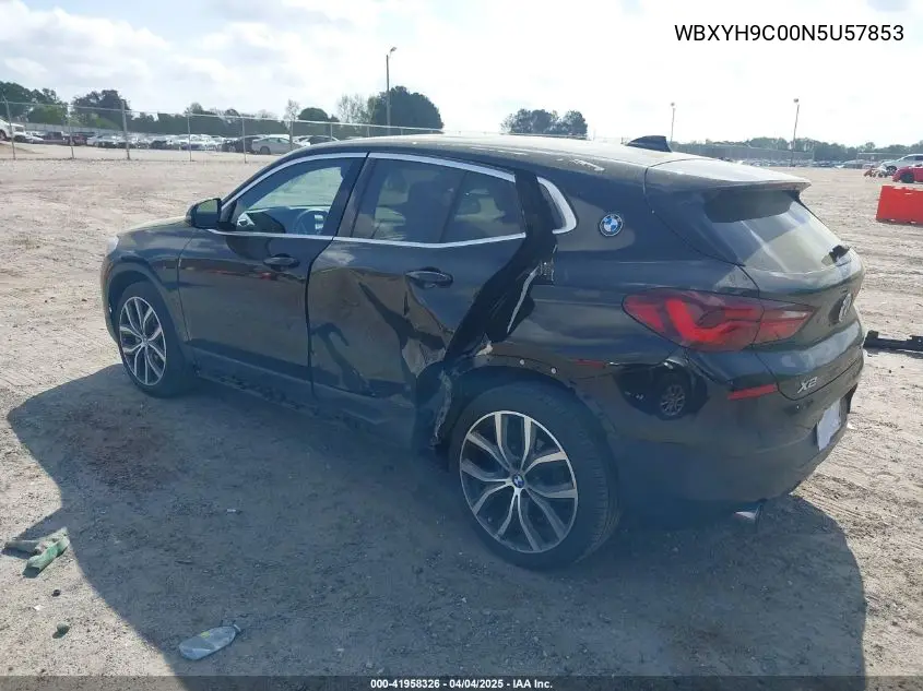 2022 BMW X2 Sdrive28I VIN: WBXYH9C00N5U57853 Lot: 41958326
