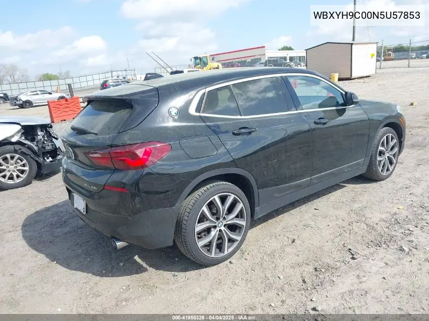 2022 BMW X2 Sdrive28I VIN: WBXYH9C00N5U57853 Lot: 41958326
