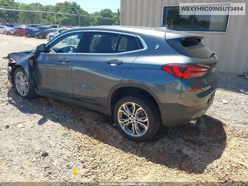 2022 BMW X2 Sdrive28I VIN: WBXYH9C09N5U13494 Lot: 42535094