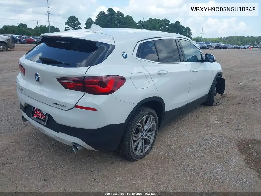 2022 BMW X2 Sdrive28I VIN: WBXYH9C05N5U10348 Lot: 42558102