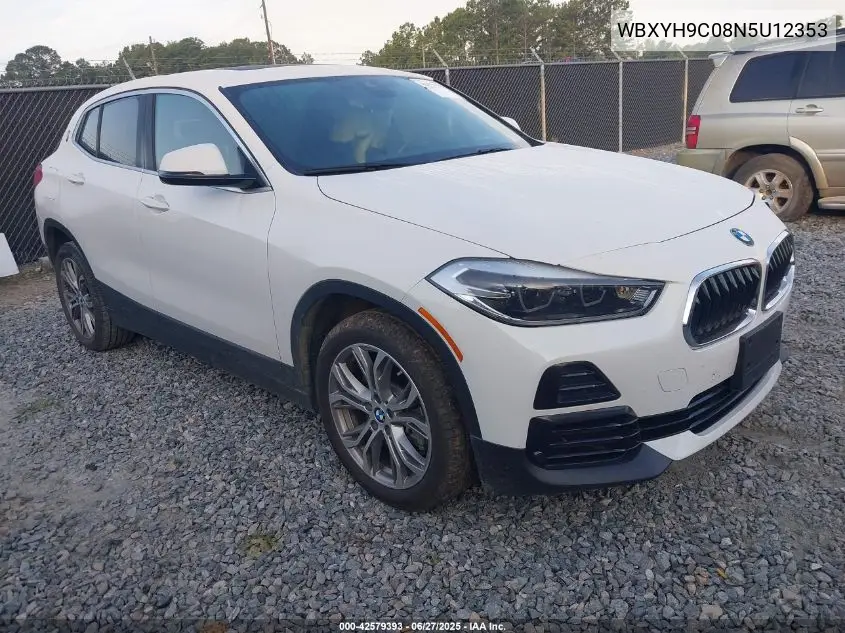 2022 BMW X2 Sdrive28I VIN: WBXYH9C08N5U12353 Lot: 42579393