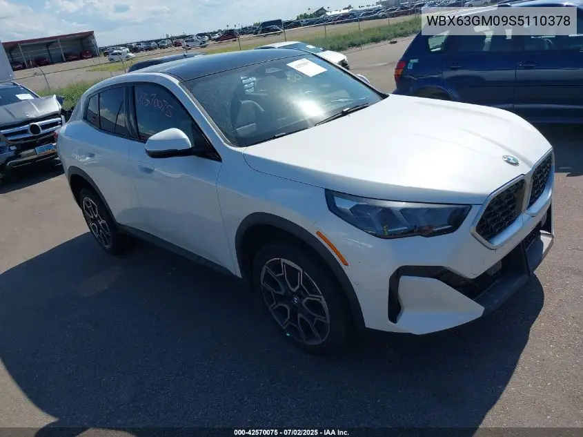 2025 BMW X2 xDrive28I VIN: WBX63GM09S5110378 Lot: 42570075