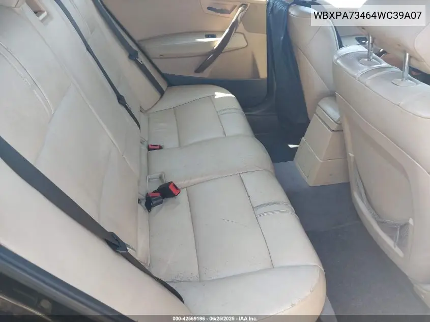2004 BMW X3 2.5I VIN: WBXPA73464WC39A07 Lot: 42569196