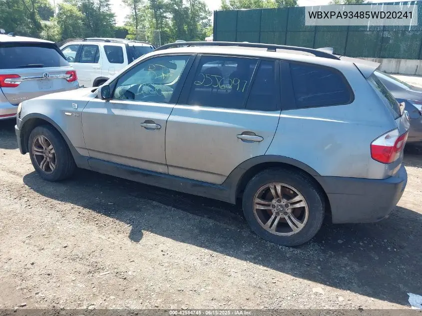 2005 BMW X3 3.0I VIN: WBXPA93485WD20241 Lot: 42554745