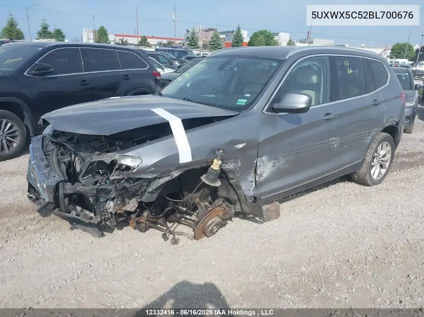 2011 BMW X3 xDrive28I VIN: 5UXWX5C52BL700676 Lot: 12332416