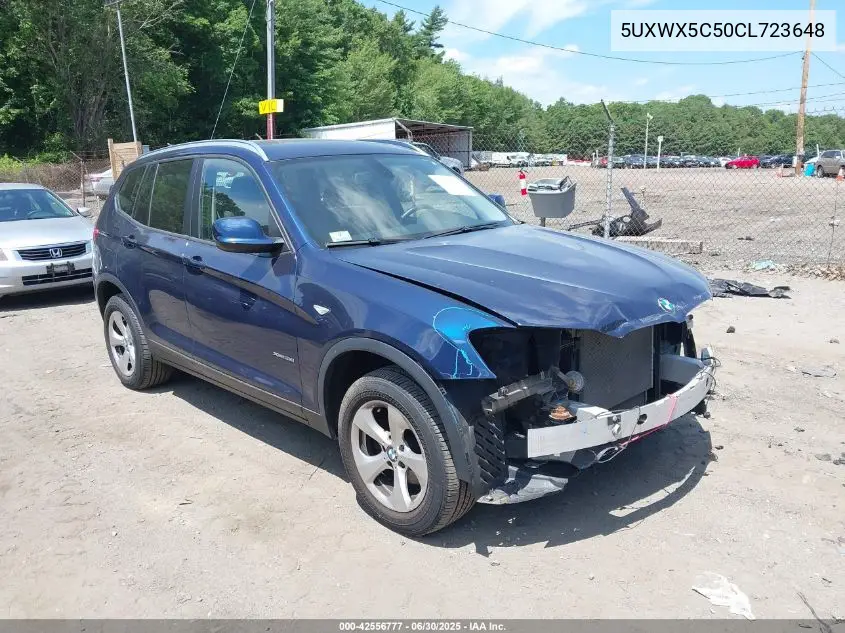 2012 BMW X3 xDrive28I VIN: 5UXWX5C50CL723648 Lot: 42556777