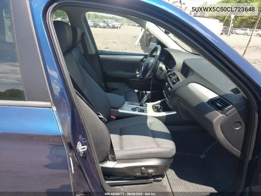 2012 BMW X3 xDrive28I VIN: 5UXWX5C50CL723648 Lot: 42556777