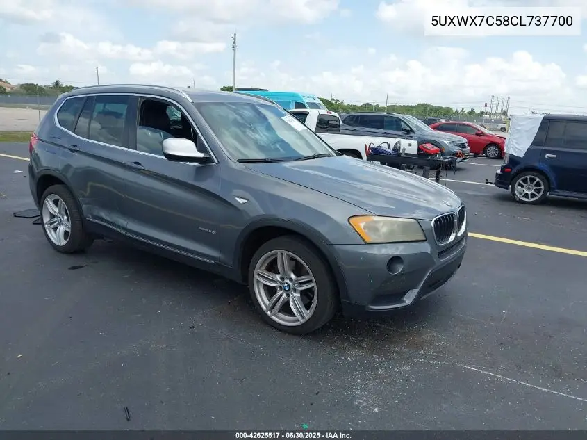 2012 BMW X3 xDrive35I VIN: 5UXWX7C58CL737700 Lot: 42625517