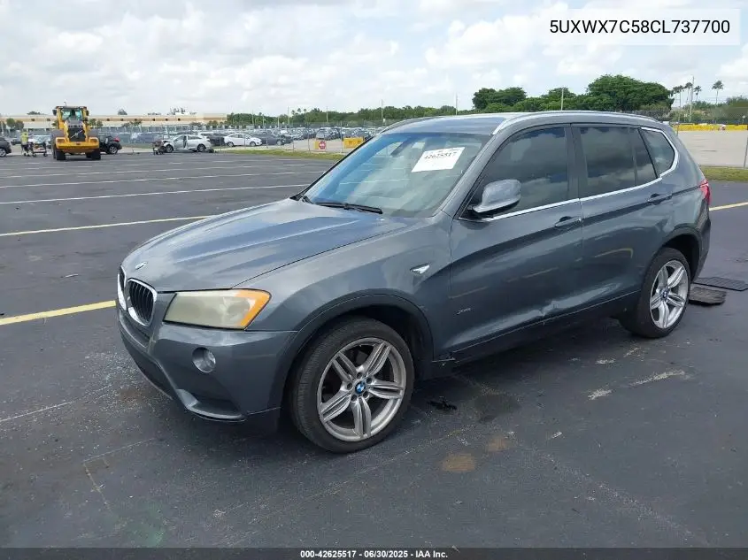 2012 BMW X3 xDrive35I VIN: 5UXWX7C58CL737700 Lot: 42625517