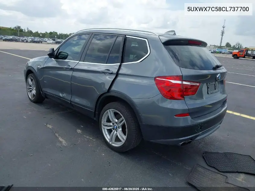 2012 BMW X3 xDrive35I VIN: 5UXWX7C58CL737700 Lot: 42625517
