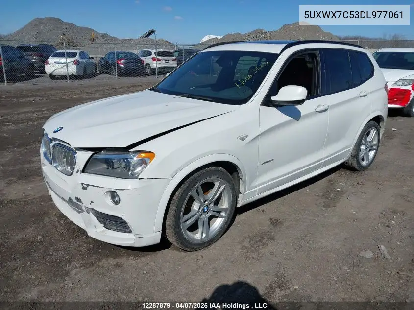 2013 BMW X3 xDrive35I VIN: 5UXWX7C53DL977061 Lot: 12287879