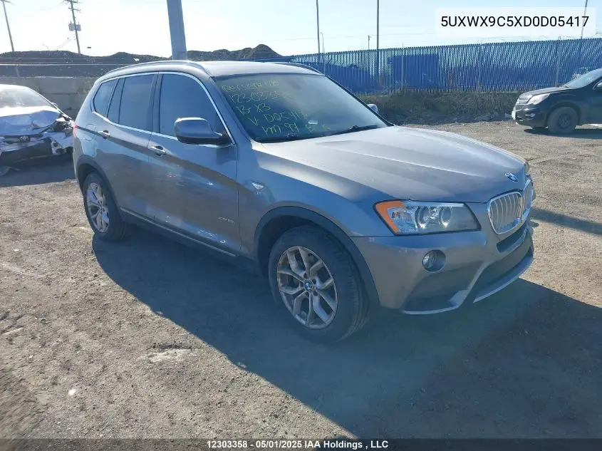 2013 BMW X3 xDrive28I VIN: 5UXWX9C5XD0D05417 Lot: 12303358
