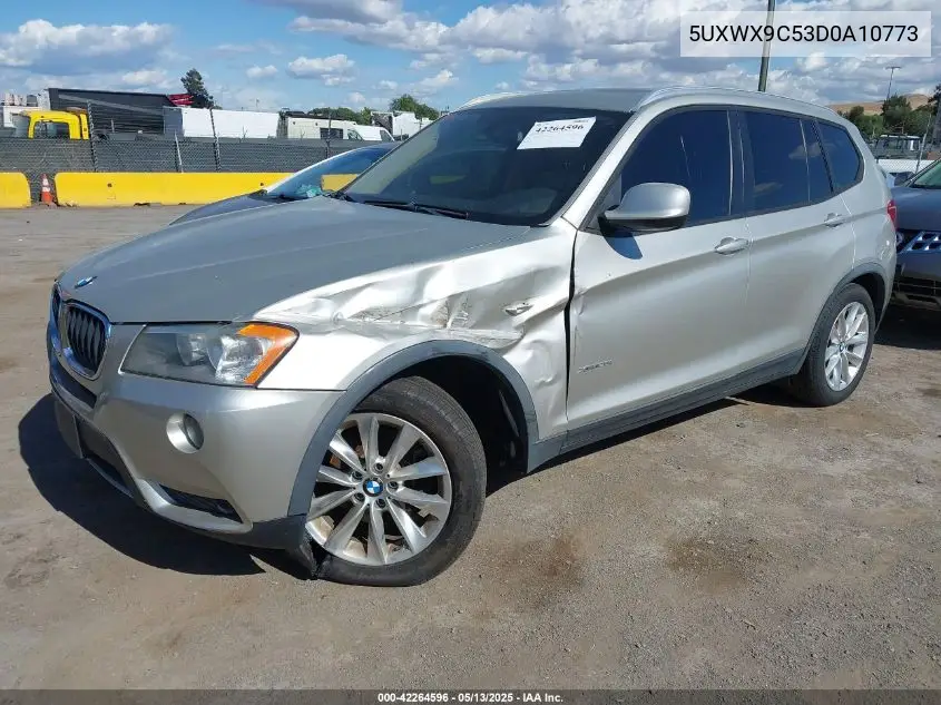 2013 BMW X3 xDrive28I VIN: 5UXWX9C53D0A10773 Lot: 42264596