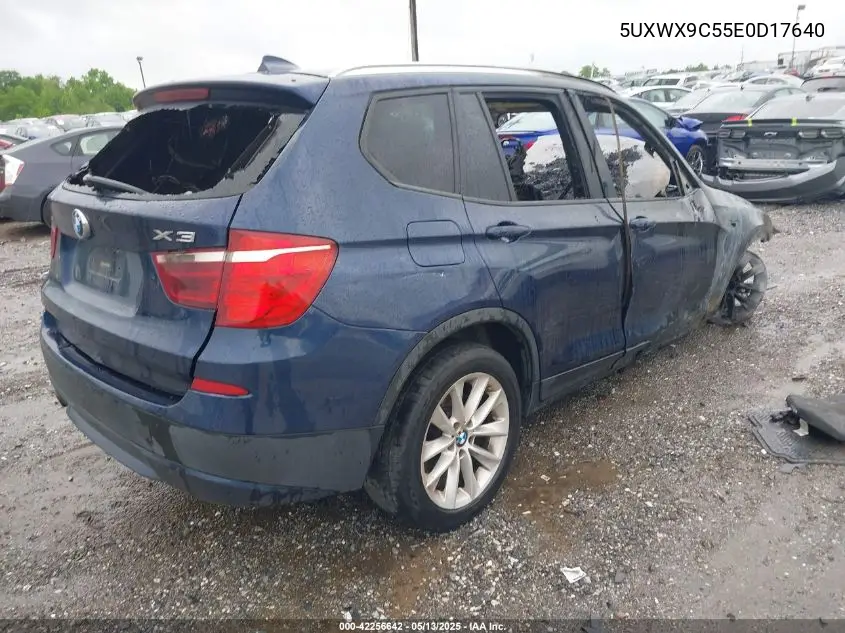 2014 BMW X3 xDrive28I VIN: 5UXWX9C55E0D17640 Lot: 42256642