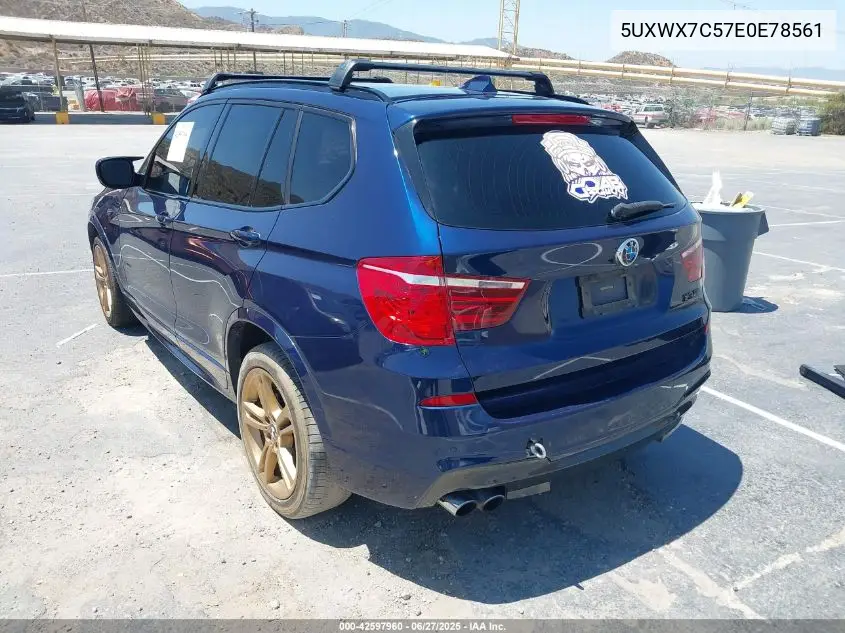 2014 BMW X3 xDrive35I VIN: 5UXWX7C57E0E78561 Lot: 42597960