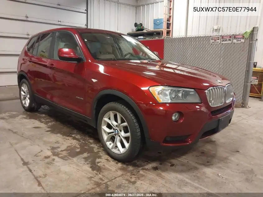 2014 BMW X3 xDrive35I VIN: 5UXWX7C57E0E77944 Lot: 42604574