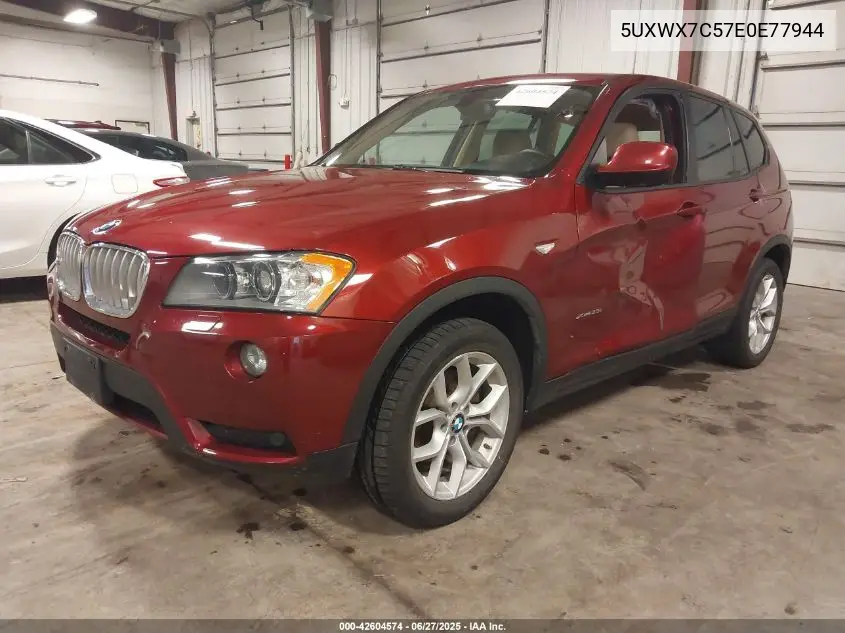 2014 BMW X3 xDrive35I VIN: 5UXWX7C57E0E77944 Lot: 42604574