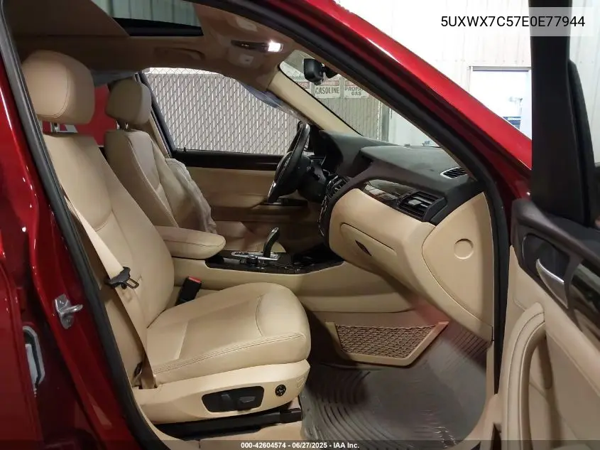 2014 BMW X3 xDrive35I VIN: 5UXWX7C57E0E77944 Lot: 42604574