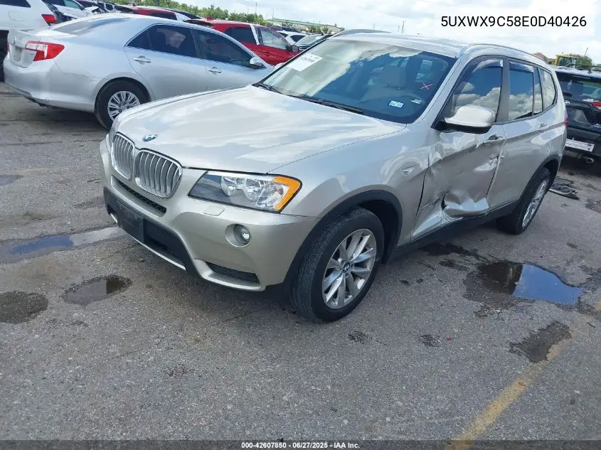 2014 BMW X3 xDrive28I VIN: 5UXWX9C58E0D40426 Lot: 42607850