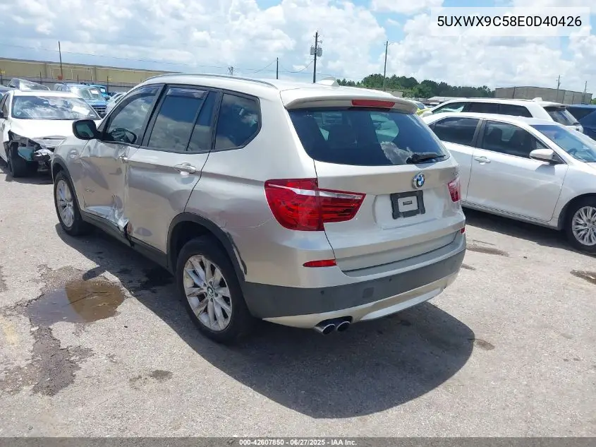 2014 BMW X3 xDrive28I VIN: 5UXWX9C58E0D40426 Lot: 42607850