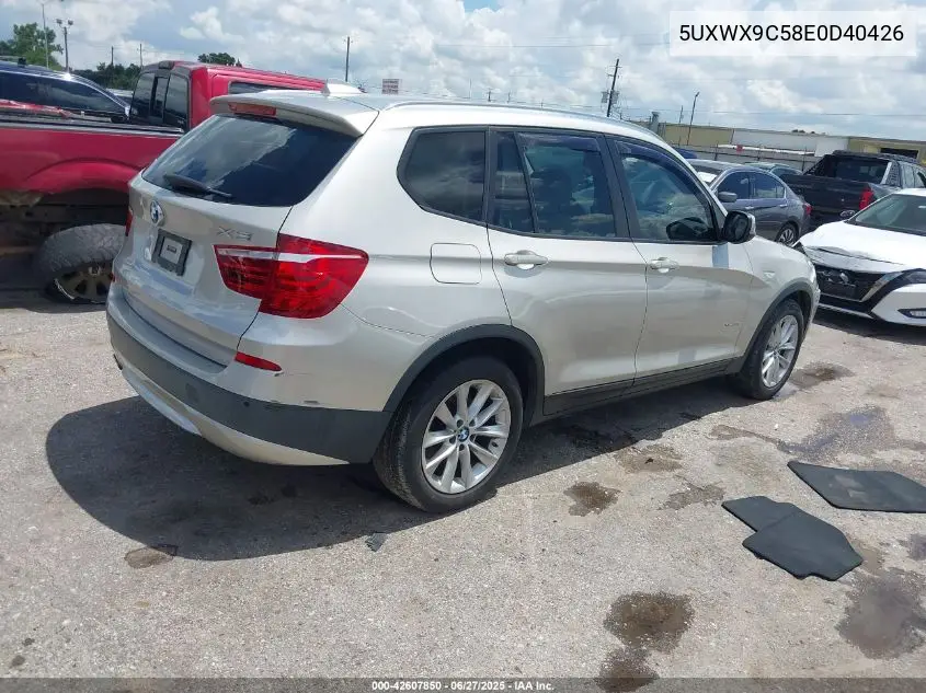 2014 BMW X3 xDrive28I VIN: 5UXWX9C58E0D40426 Lot: 42607850