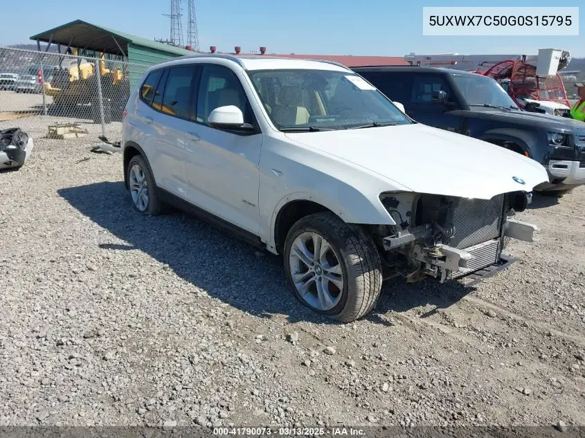 2016 BMW X3 xDrive35I VIN: 5UXWX7C50G0S15795 Lot: 41790073