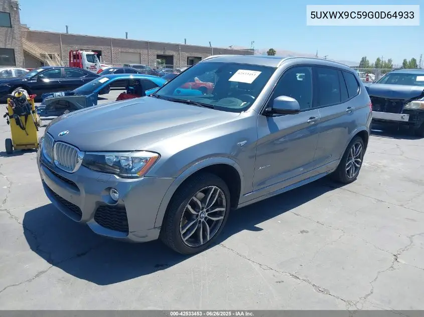 2016 BMW X3 xDrive28I VIN: 5UXWX9C59G0D64933 Lot: 42533453
