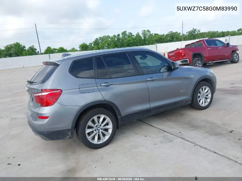 2016 BMW X3 Sdrive28I VIN: 5UXWZ7C58G0M83990 Lot: 42612336