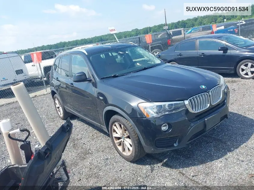 2016 BMW X3 xDrive28I VIN: 5UXWX9C59G0D91534 Lot: 42622256