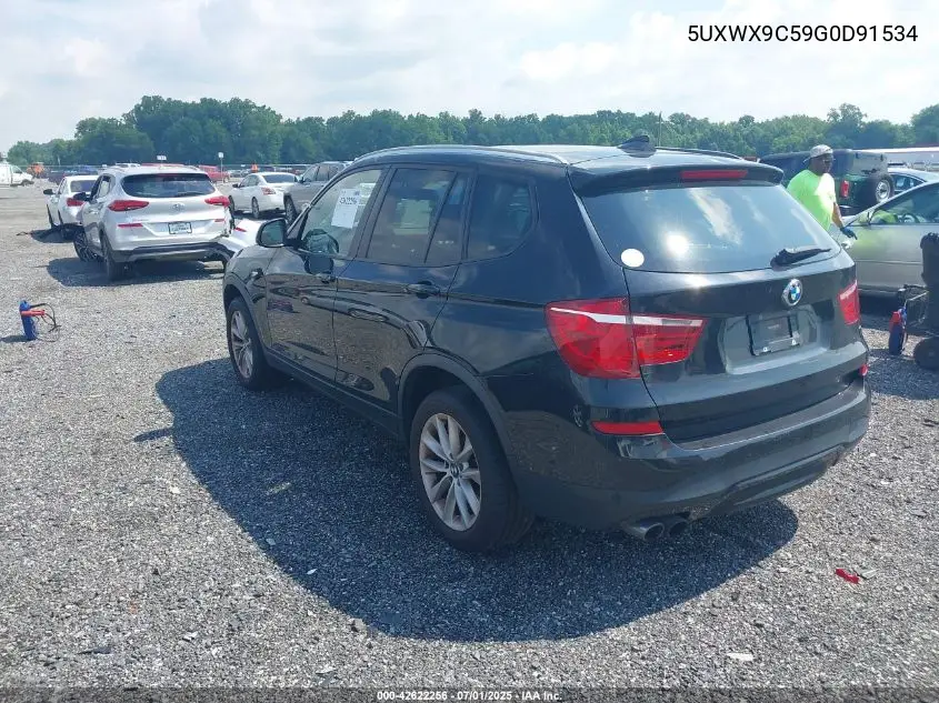 2016 BMW X3 xDrive28I VIN: 5UXWX9C59G0D91534 Lot: 42622256
