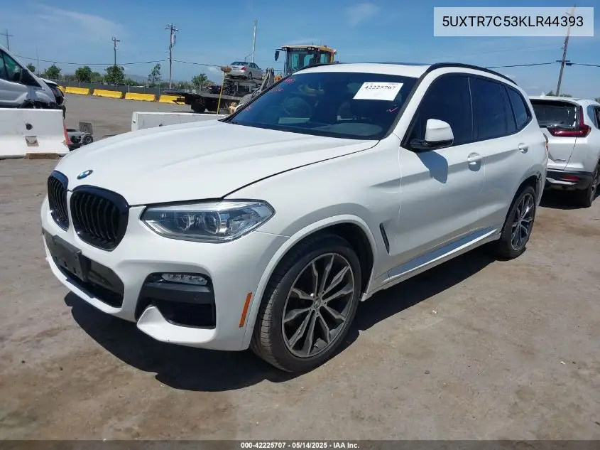 2019 BMW X3 Sdrive30I VIN: 5UXTR7C53KLR44393 Lot: 42225707