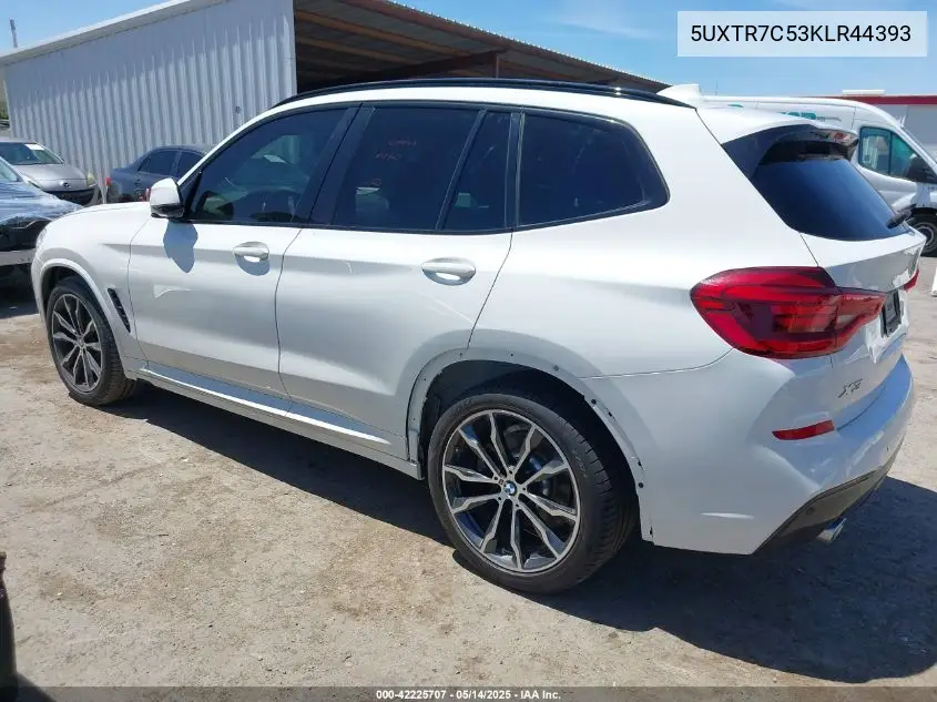 2019 BMW X3 Sdrive30I VIN: 5UXTR7C53KLR44393 Lot: 42225707