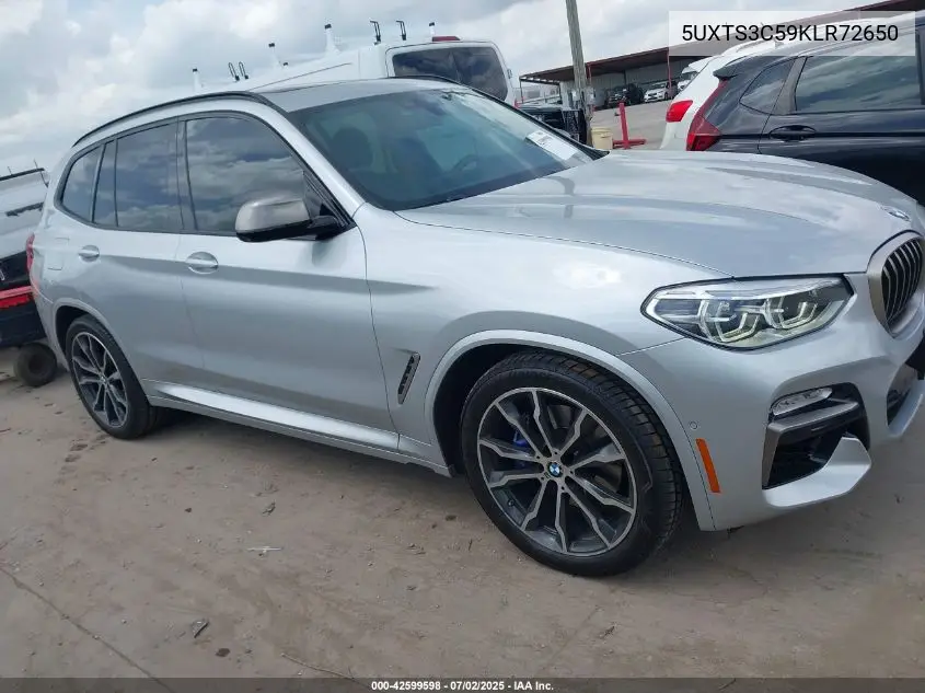 2019 BMW X3 M40I VIN: 5UXTS3C59KLR72650 Lot: 42599598